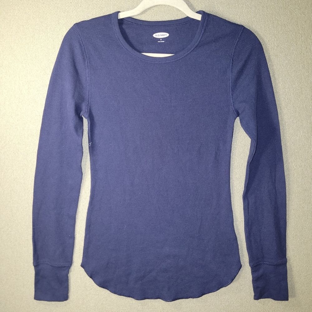 Old Navy Size Small Women's Navy Long Sleeve Thermal Top